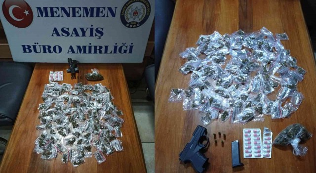İzmirde oto yıkamacıya uyuşturucu operasyonu: 2 gözaltı
