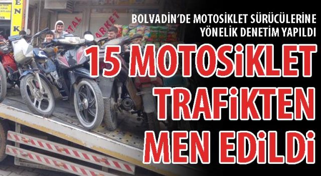 Afyon'da 15 motosiklet trafikten men edildi