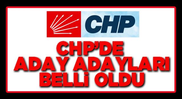 CHP’de aday adayları belli oldu