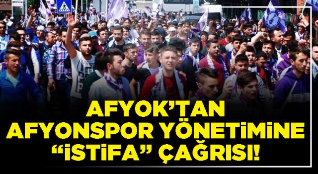 AFYOK’tan Afyonspor yönetimine “istifa” çağrısı!