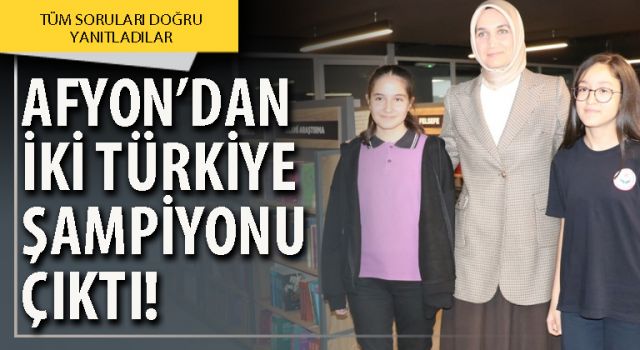 Afyon’dan iki Türkiye şampiyonu çıktı