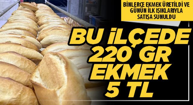 Bu ilçede 220 gr ekmek 5 TL