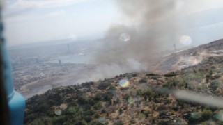İzmirde makilik alanlarda çıkan yangınlar kontrol altında