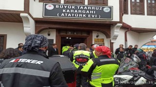 400 motorcudan Büyük Taarruzun yönetildiği Atatürk Evine ziyaret