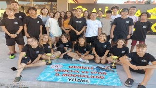 Analig yüzme Türkiye finallerinde Denizli karması tarih yazdı