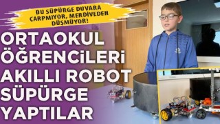 Afyon'da ortaokul öğrencileri akıllı robot süpürge yaptılar