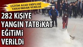 Sandıklı'da 282 kişiye yangın tatbikat eğitimi verildi