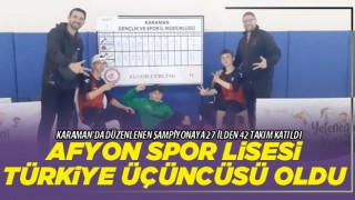 Afyon Spor Lisesi Türkiye Üçüncüsü Oldu