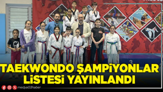 Taekwondo şampiyonlar listesi yayınlandı